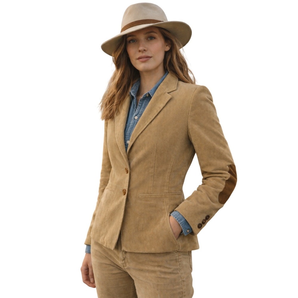 Wrangler VTG Corduroy Western‎ Suit Set Camel Tan USA Made Junior 5